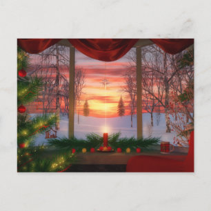 Carte postale de Noël du paradis