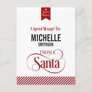 Carte postale de Noël du Père Noël
