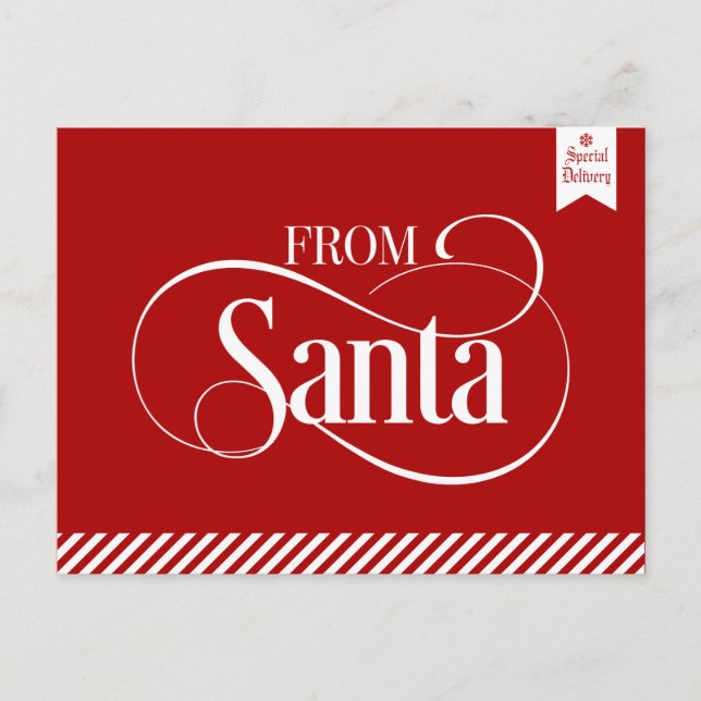 Carte postale de Noël du Père Noël (Devant)