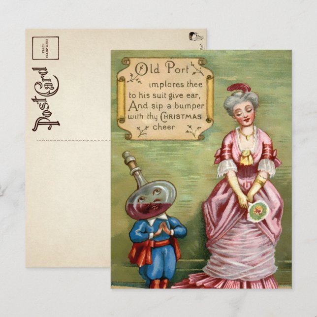 Carte postale de Noël du Vieux-Port de Victoria  (Devant / Derrière)