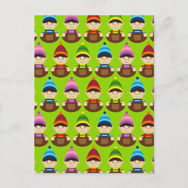 Carte postale de Noël Elf Repeat (Devant)