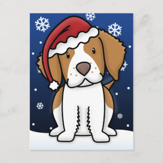 Carte postale de Noël espagnole Kawaii Brittany