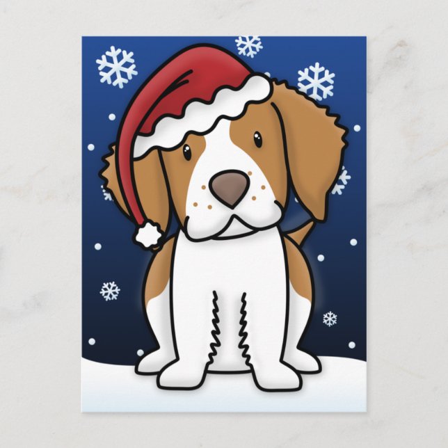 Carte postale de Noël espagnole Kawaii Brittany (Devant)