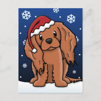 Carte postale de Noël espagnole Kawaii Ruby Cavali