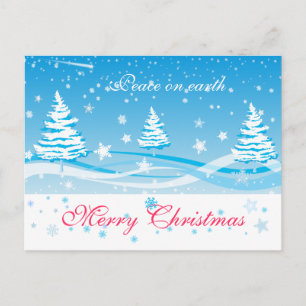 Carte postale de Noël étoilée
