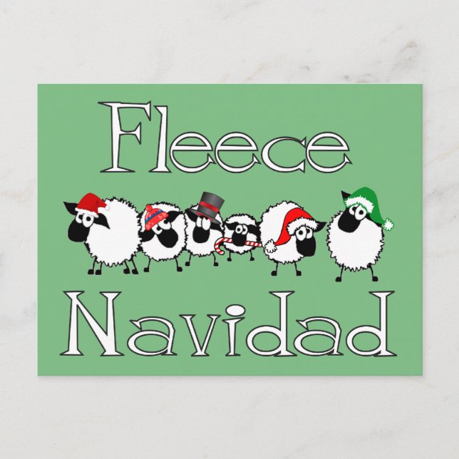 Carte postale de Noël Fleece Navidad Funny (Devant)