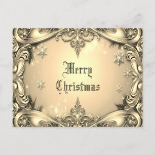 Carte postale de Noël Gold Décor
