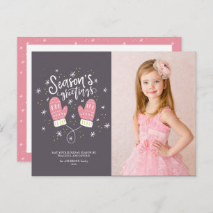 Carte postale de Noël Hygge Mittens