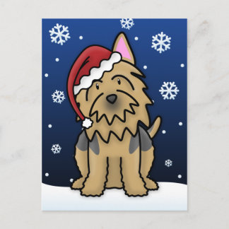 Carte postale de Noël Kawaii Australian Terrier