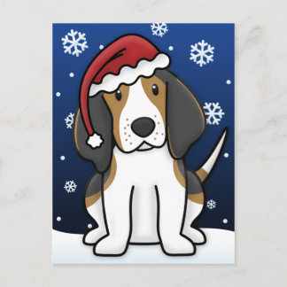 Carte postale de Noël Kawaii Treking Walker Coonho