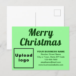 Carte postale de Noël Light Green Holiday
