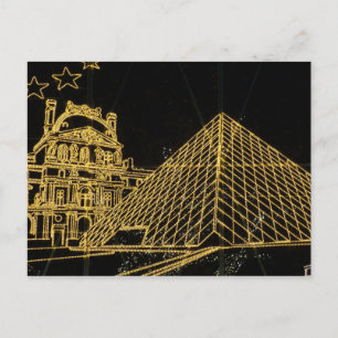 carte postale de noël louvre