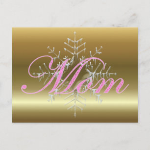 Carte postale de Noël Maman