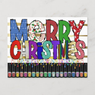 Carte postale de Noël Manicure Nail Art