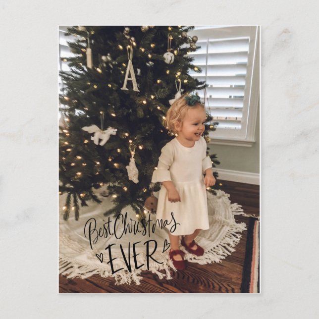 Carte postale de Noël Merci (Devant)