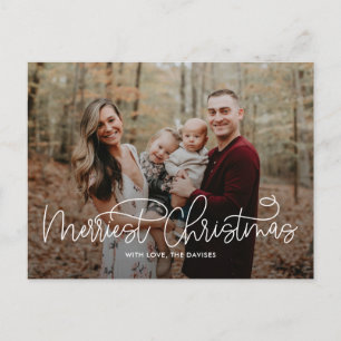 Carte postale de Noël Merriest Hip Writing