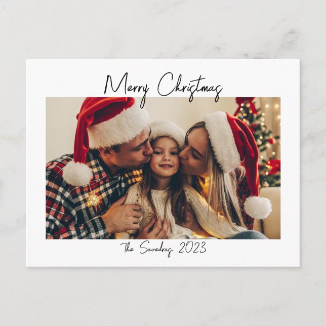 Carte postale de Noël minimaliste (Devant)