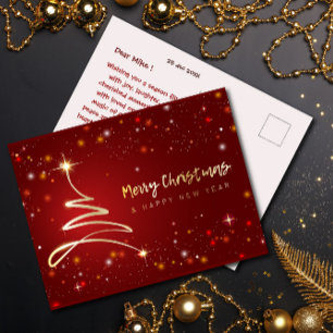 Carte postale de Noël moderne et lumineuse