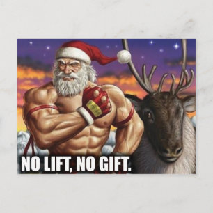 Carte postale de Noël - Motivation de gym