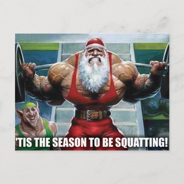 Carte postale de Noël - Motivation de gym (Devant)