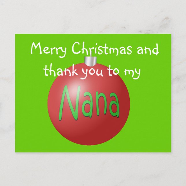 Carte postale de Noël Nana (Devant)