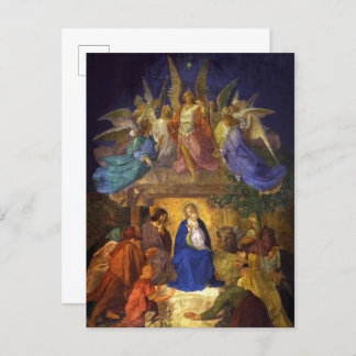 Carte postale de Noël Nativité Religieux Catholiqu