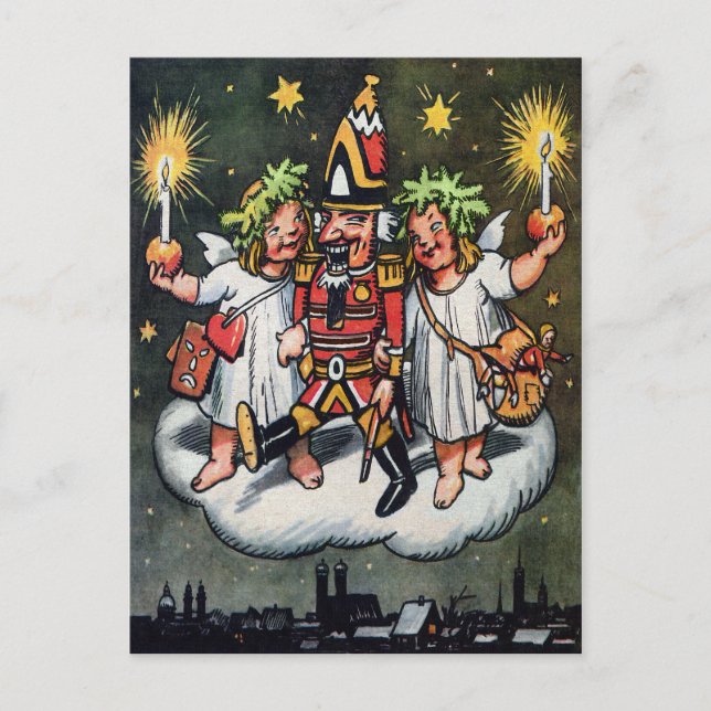 Carte postale de Noël Nutcracker vintage (Devant)