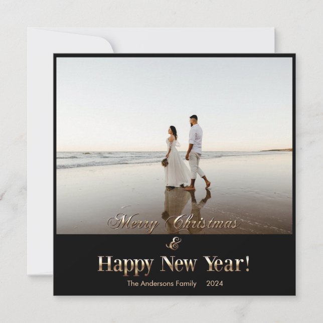 Carte postale de Noël One Photo (Devant)