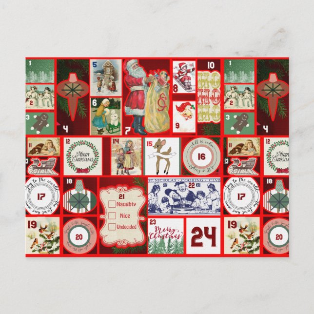 carte postale de noël passé (Devant)