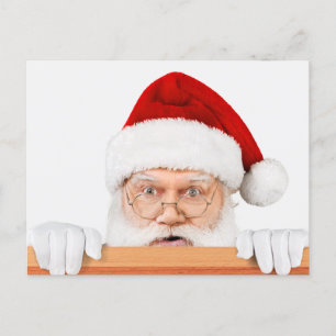 Carte postale de Noël Père Noël amusante