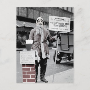 Carte postale de Noël Père Noël Déplaisant vintage