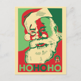 Carte postale de Noël père Noël - HoHoHo