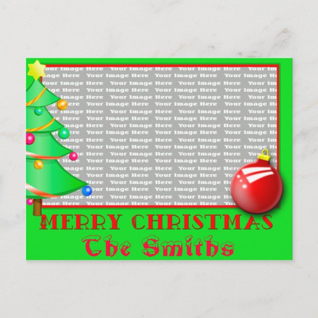 Carte postale de Noël personnalisée (Devant)