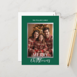 Carte postale de Noël personnalisée avec cadre bri