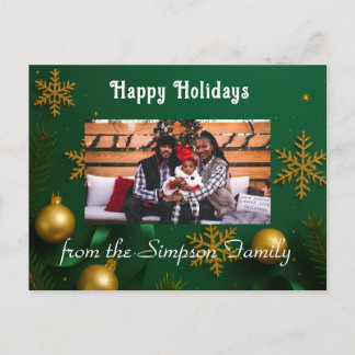 Carte postale de Noël personnalisée avec photo de