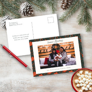 Carte postale de Noël Poinsettia