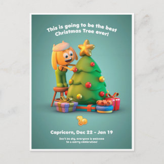 Carte postale de Noël pour Capricorn