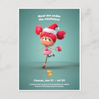 Carte postale de Noël pour le cancer