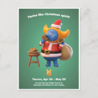 Carte postale de Noël pour Taurus