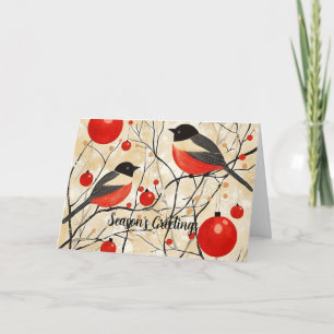 Carte postale de Noël Robin Redmamin