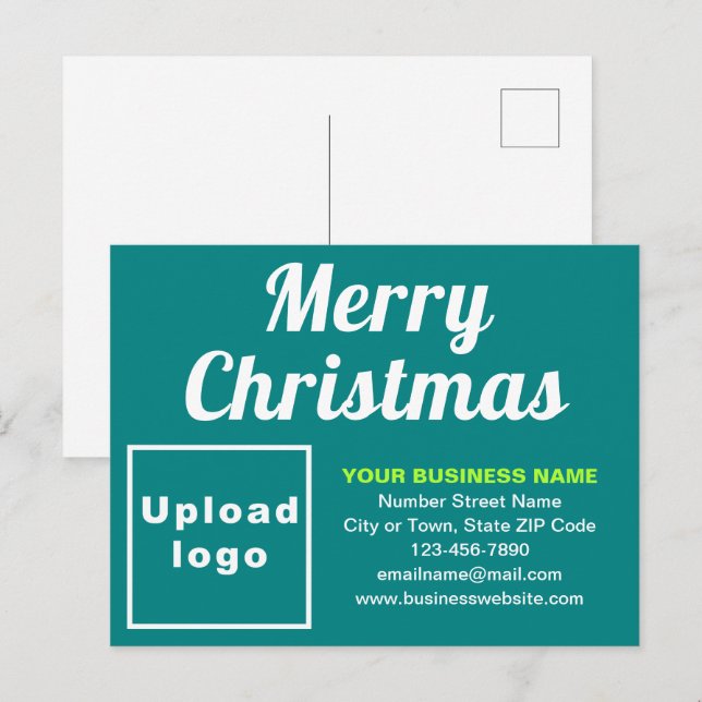 Carte postale de Noël Turquoise de Noël (Devant / Derrière)