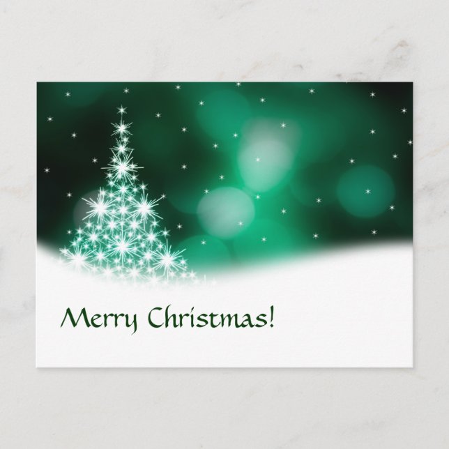 Carte postale de Noël verte (Devant)