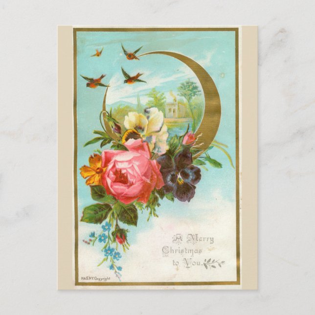 Carte postale de Noël victorienne (Devant)