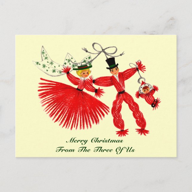 Carte postale de Noël vintage (Devant)