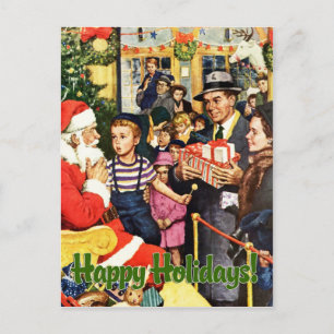 Carte postale de Noël Vintage du Père Noël