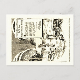 Carte postale de Noël vintage publicité de Noël