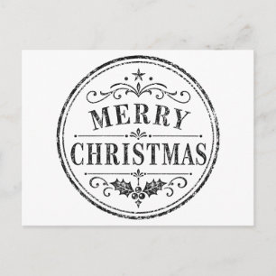 carte postale de Noël vintage simple