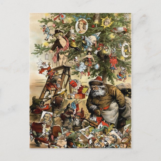 Carte postale de Noël vintage Victorian Odd (Devant)
