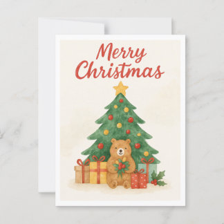 Carte postale de Noël Wonky Zoo