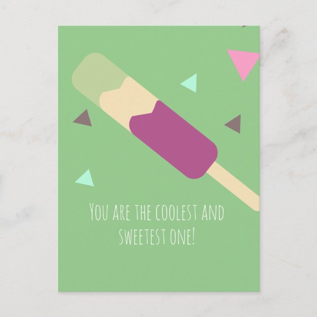 Carte postale de nom d'anniversaire sucré de glace (Devant)